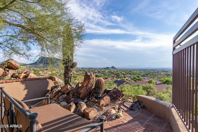 13680 E Paradise Dr, Scottsdale, AZ 85259 - exterior space with a balcony and a mountain view