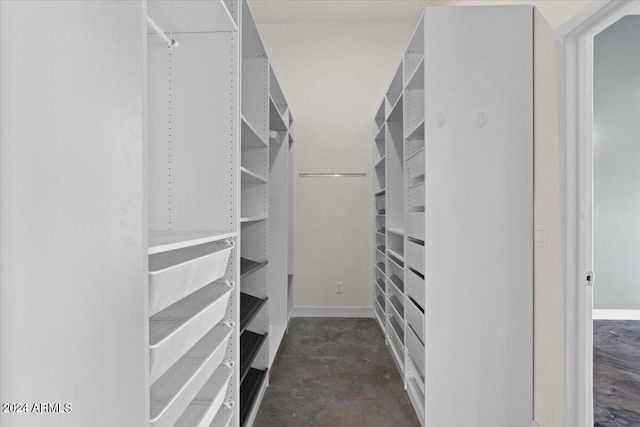 view of walk in closet