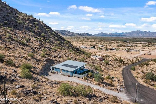 aerial view featuring a mountain view