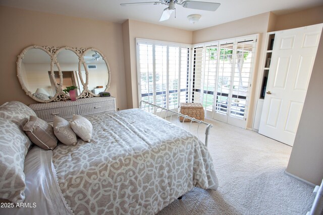 2635 N 62nd St, Mesa, AZ 85215 - carpeted bedroom featuring access to outside and ceiling fan