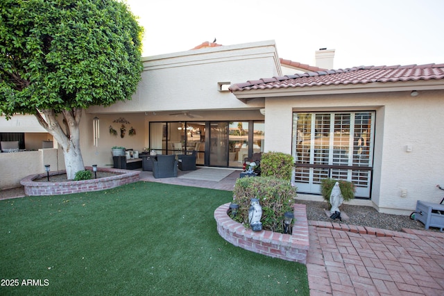 2635 N 62nd St, Mesa, AZ 85215 - back of property featuring a patio area, outdoor lounge area, and stucco siding