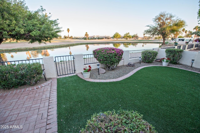 2635 N 62nd St, Mesa, AZ 85215 - view of yard featuring a water view, a gate, and fence private yard