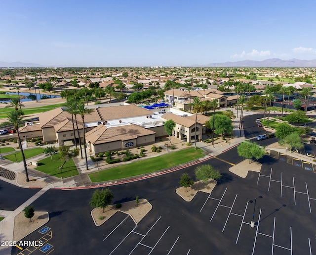 bird's eye view featuring a mountain view