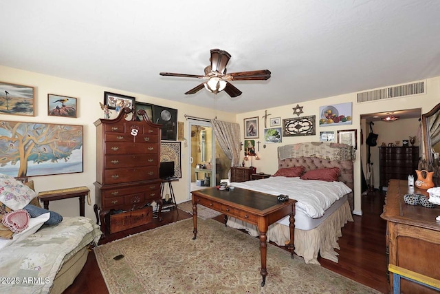 4317 N 70th St, Scottsdale, AZ 85251 - bedroom with wood finished floors and ceiling fan