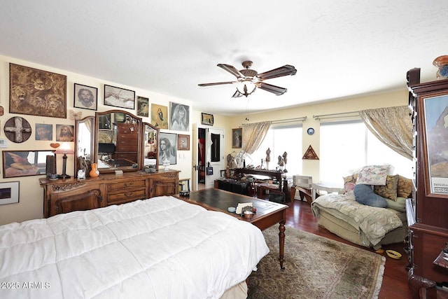 4317 N 70th St, Scottsdale, AZ 85251 - bedroom with wood finished floors and a ceiling fan