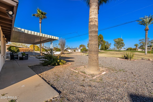 view of yard featuring a patio area