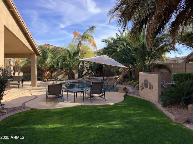 553 W Hereford Dr, San Tan Valley, AZ 85143 - view of patio featuring an outdoor pool and fence