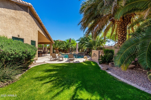 553 W Hereford Dr, San Tan Valley, AZ 85143 - view of yard featuring a patio area, fence private yard, and an outdoor pool