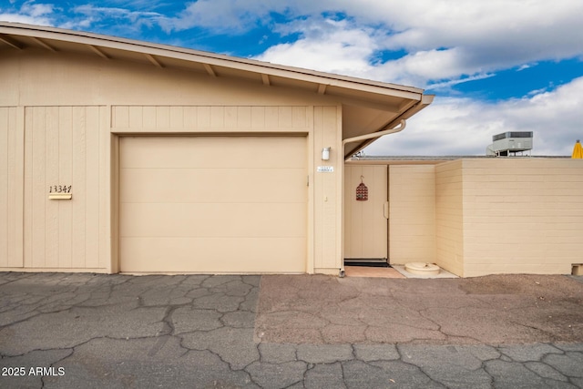 entrance to property with a garage