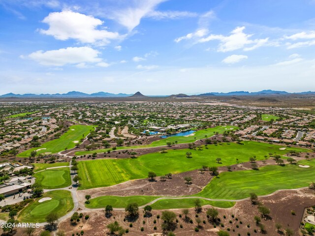 aerial view featuring a mountain view