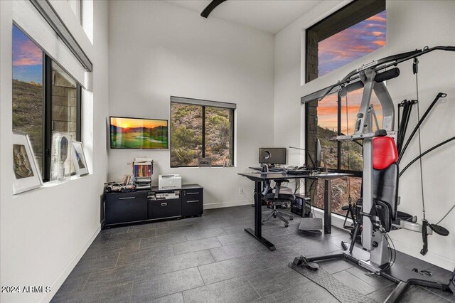 office area featuring plenty of natural light