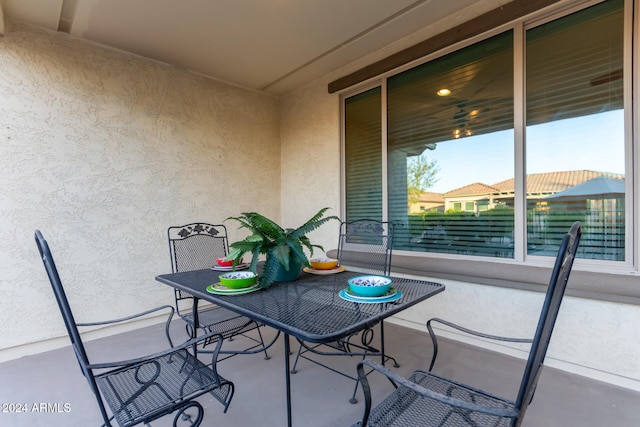 balcony featuring a patio