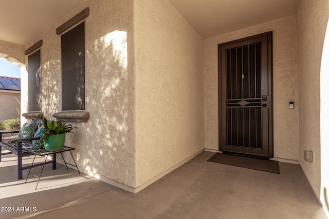 view of doorway to property