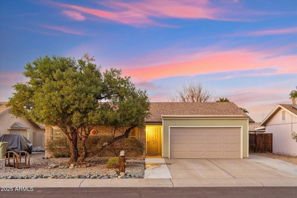 view of front of house featuring a garage