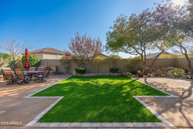 view of yard featuring a patio