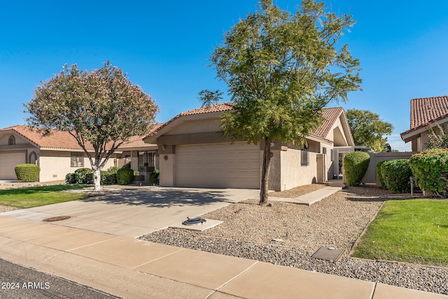 view of front facade with a garage