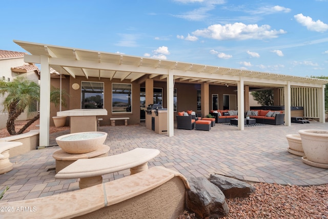 view of patio / terrace with an outdoor hangout area