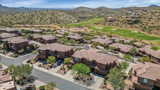 16255 E Ridgeline Dr, Fountain Hills, AZ 85268 - birds eye view of property with a mountain view, view of golf course, and a residential view