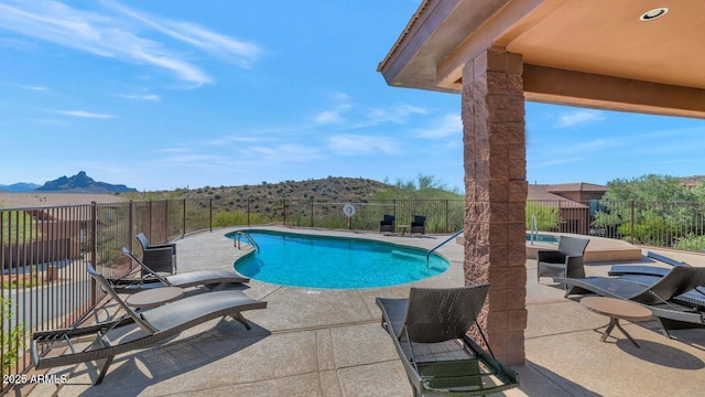 16255 E Ridgeline Dr, Fountain Hills, AZ 85268 - view of pool with a patio, fence, and a fenced in pool