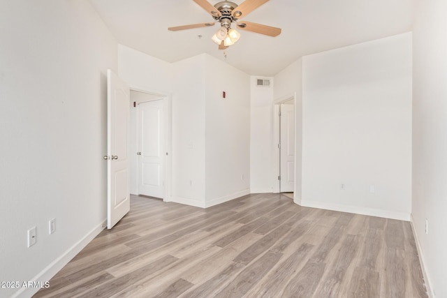 1701 E Colter St Unit 491, Phoenix, AZ 85016 - unfurnished room featuring light wood finished floors, ceiling fan, and baseboards