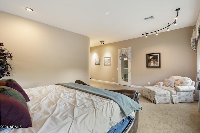 2378 N 158th Dr, Goodyear, AZ 85395 - carpeted bedroom featuring rail lighting and baseboards