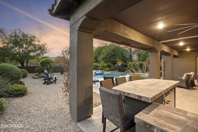 2378 N 158th Dr, Goodyear, AZ 85395 - view of patio / terrace with a pool with connected hot tub