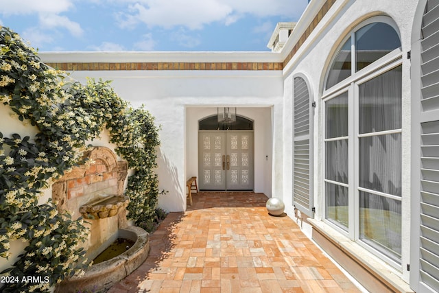 view of doorway to property