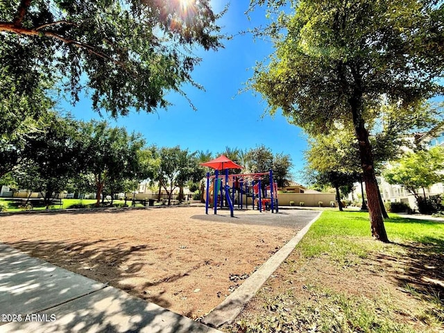 view of community jungle gym