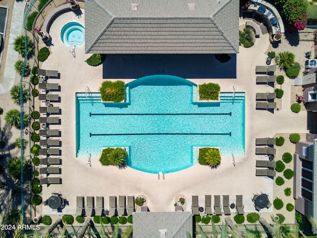 view of pool with a patio area