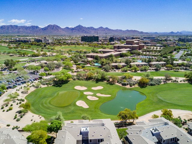 aerial view featuring a mountain view