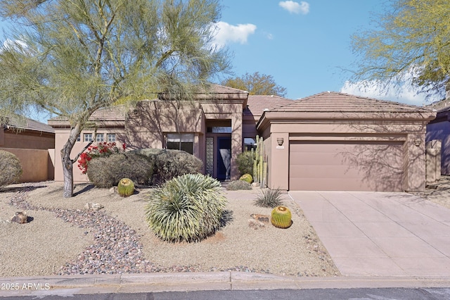 view of front facade with a garage