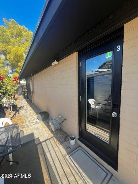 view of doorway to property