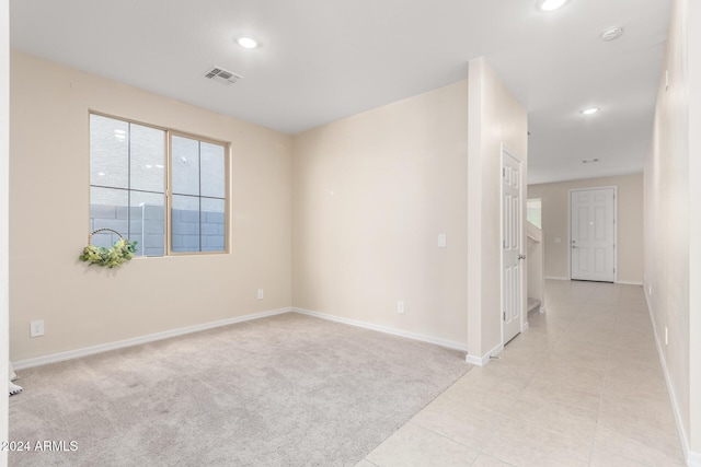 view of carpeted empty room