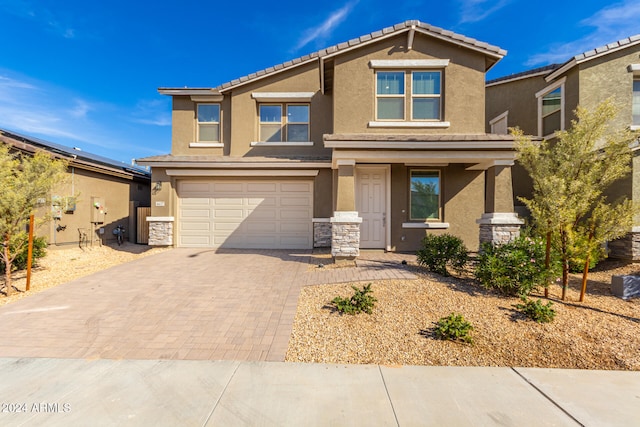 view of front of house featuring a garage