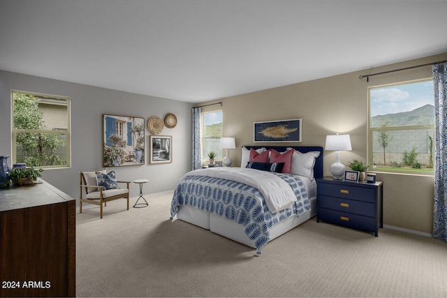 view of carpeted bedroom