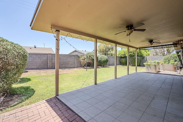 8713 E Sage Dr, Scottsdale, AZ 85250 - view of patio featuring a ceiling fan