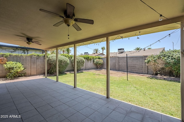 8713 E Sage Dr, Scottsdale, AZ 85250 - view of patio / terrace with a ceiling fan