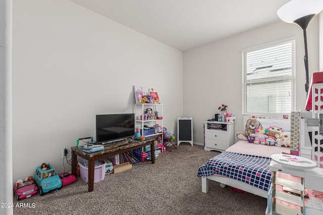 bedroom with carpet