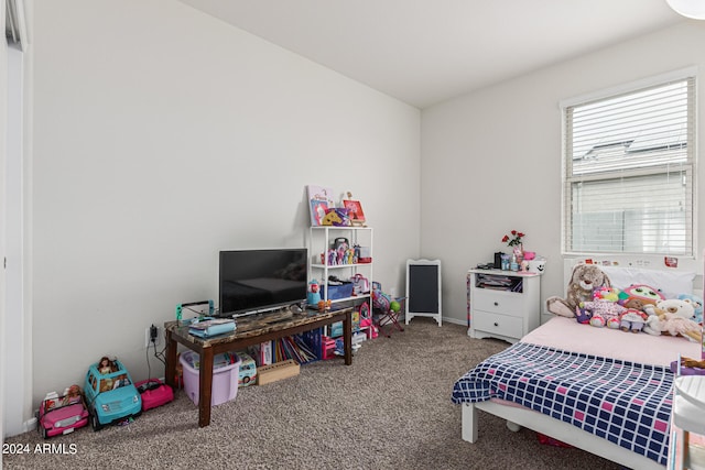 bedroom featuring carpet