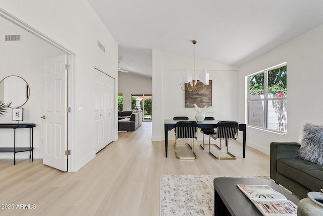 732 W Sagebrush St, Gilbert, AZ 85233 - living area with vaulted ceiling, light wood-style floors, healthy amount of natural light, and baseboards