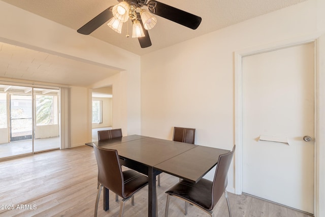 1124 S Longwood Loop, Mesa, AZ 85208 - dining space featuring light wood-type flooring and a ceiling fan