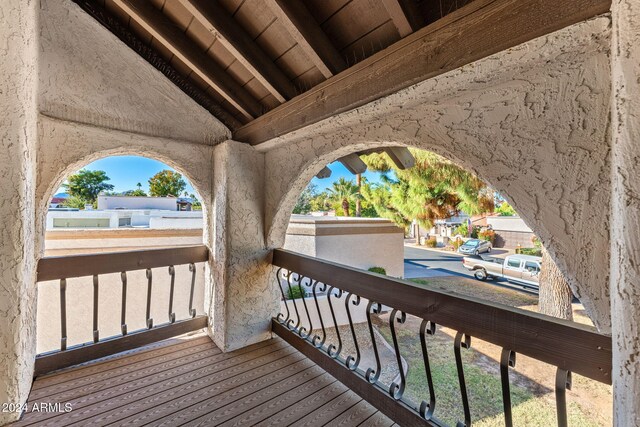 7385 E Pleasant Run, Scottsdale, AZ 85258 - view of wooden terrace