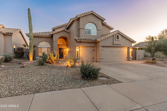 view of front of house featuring a garage