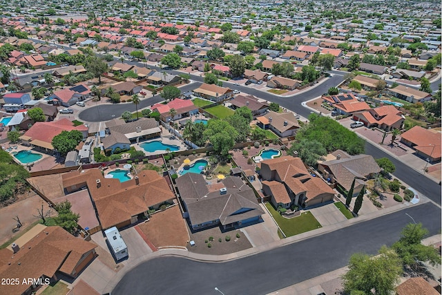 927 N Somerset Cir, Mesa, AZ 85205 - aerial view of property's location featuring a pool area