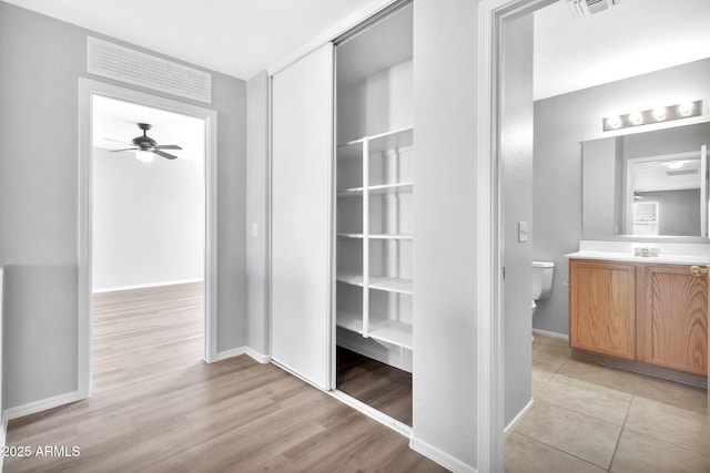 closet featuring sink