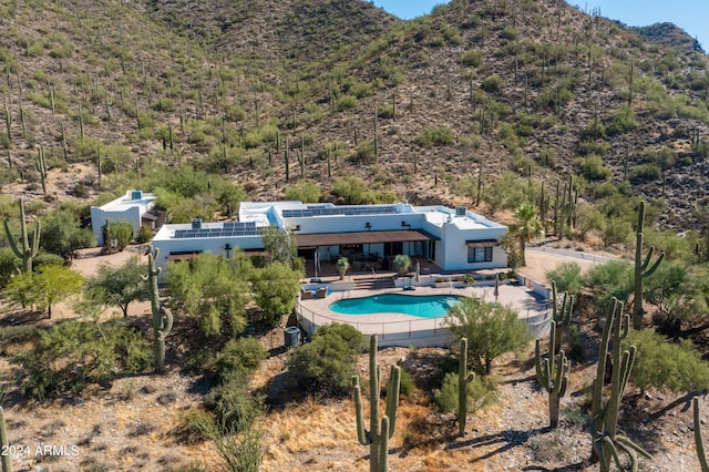 exterior space with a mountain view