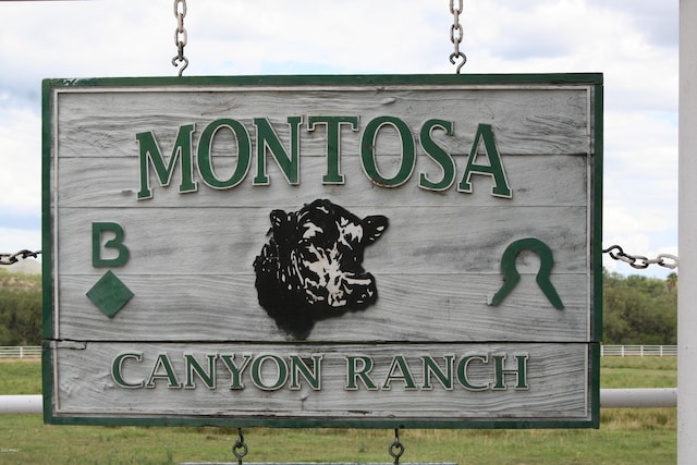 view of community sign