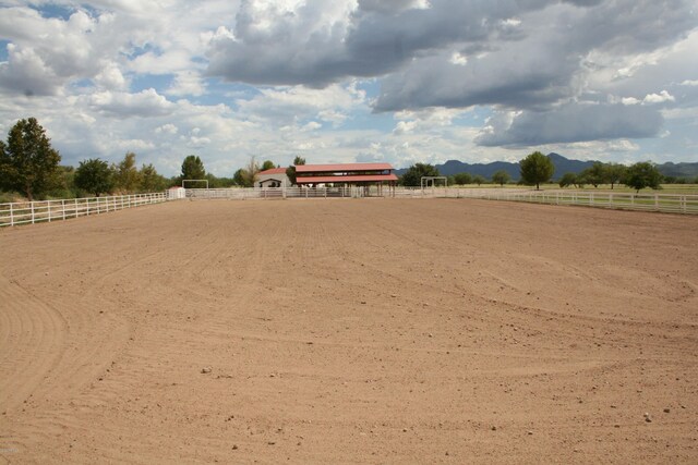 view of property's community with a mountain view and a rural view
