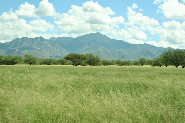 mountain view with a rural view