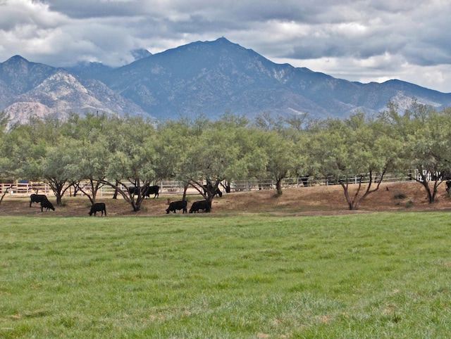 property view of mountains featuring a rural view